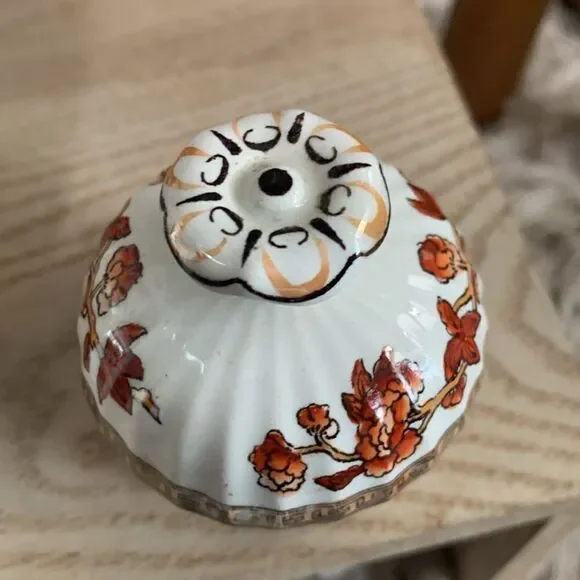 As Is Damaged Copeland Spode Indian Tree Small Pitcher Orange Floral Scallop - Picture 12 of 17